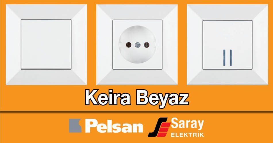 Pelsan Keira Beyaz Anahtar Priz