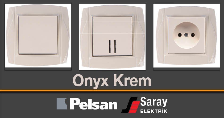 Pelsan Onyx Krem Anahtar Priz