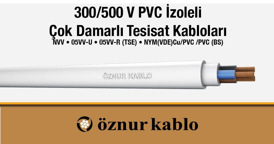 Öznur Kablo 300/500 V PVC Çok Damarlı Tesisat Kabloları