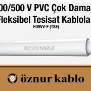 Öznur Kablo 300/500 V PVC Çok Damarlı Fleksibel Tesisat Kablolar