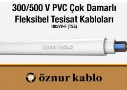 Öznur Kablo 05VV-F Tesisat Kablosu 300/500 V Damarlı Fleksibel