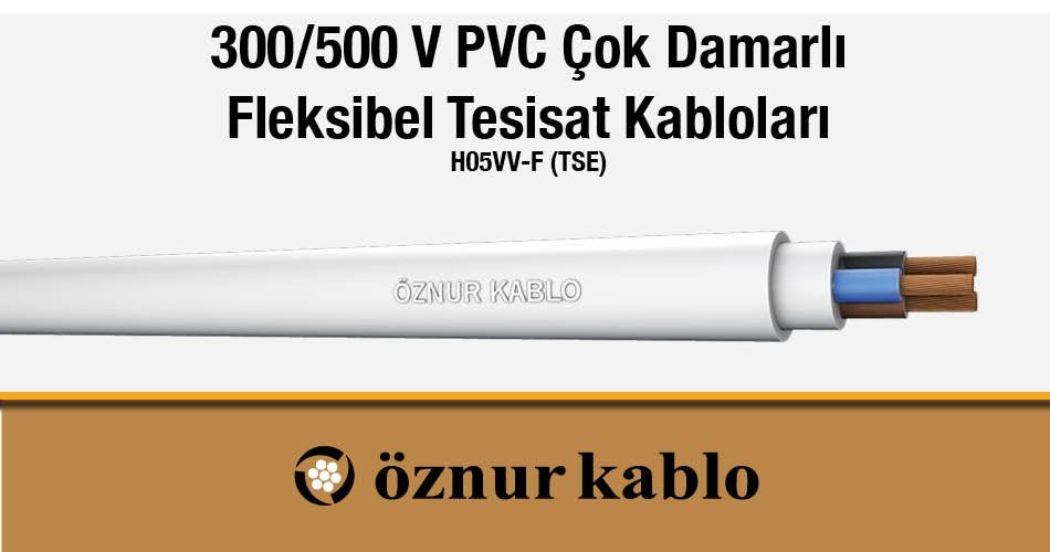 Öznur Kablo 05VV-F Tesisat Kablosu 300/500 V Damarlı Fleksibel