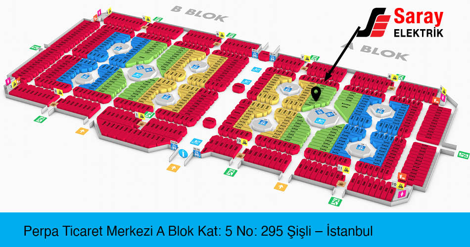 Saray Elektrik Perpa Perpa Ticaret Merkezi Kroki