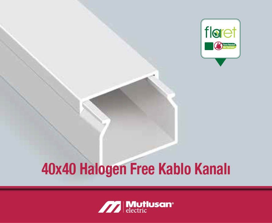 Mutlusan 40x40 Halojen Free Kablo Kanalı