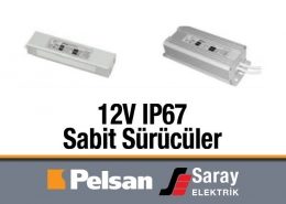 Pelsan 12V IP67 Sabit Gerilim Sürücüler 12V, 60-100W, 5-8.5A