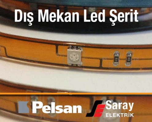 Pelsan Dış Mekan Led Şerit 3 Çip 10mm x 5 metre 12V DC IP55