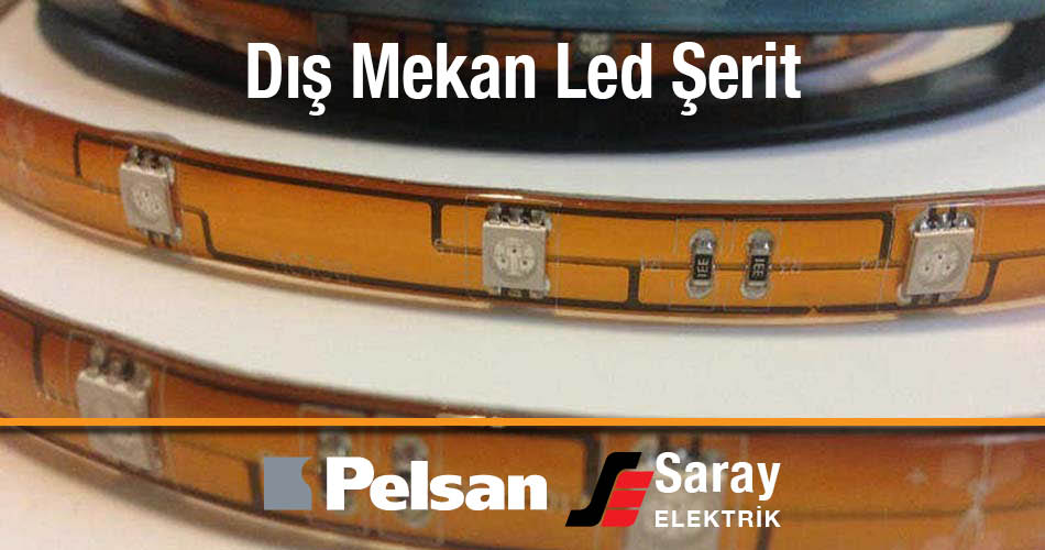 Pelsan Dış Mekan Led Şerit 3 Çip 10mm x 5 metre 12V DC IP55