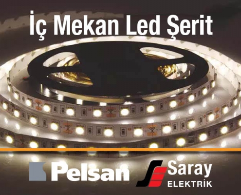 Pelsan İç Mekan Led Şerit 3 Çip IP20 10mmx5m 12v DC 3M Bant