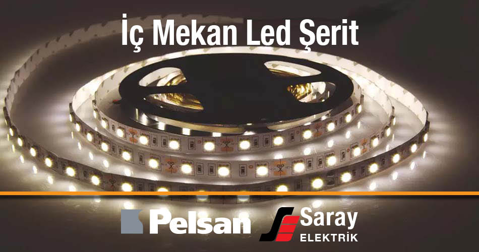 Pelsan İç Mekan Led Şerit 3 Çip IP20 10mmx5m 12v DC 3M Bant