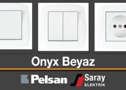 Pelsan Onyx Beyaz Anahtar Priz