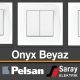 Pelsan Onyx Beyaz Anahtar Priz