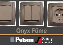 Pelsan Onyx Füme Anahtar Priz