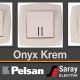 Pelsan Onyx Krem Anahtar Priz