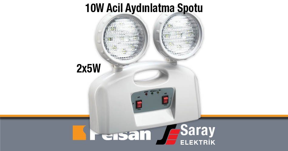 Pelsan 10W Led Acil Aydınlatma Spotu