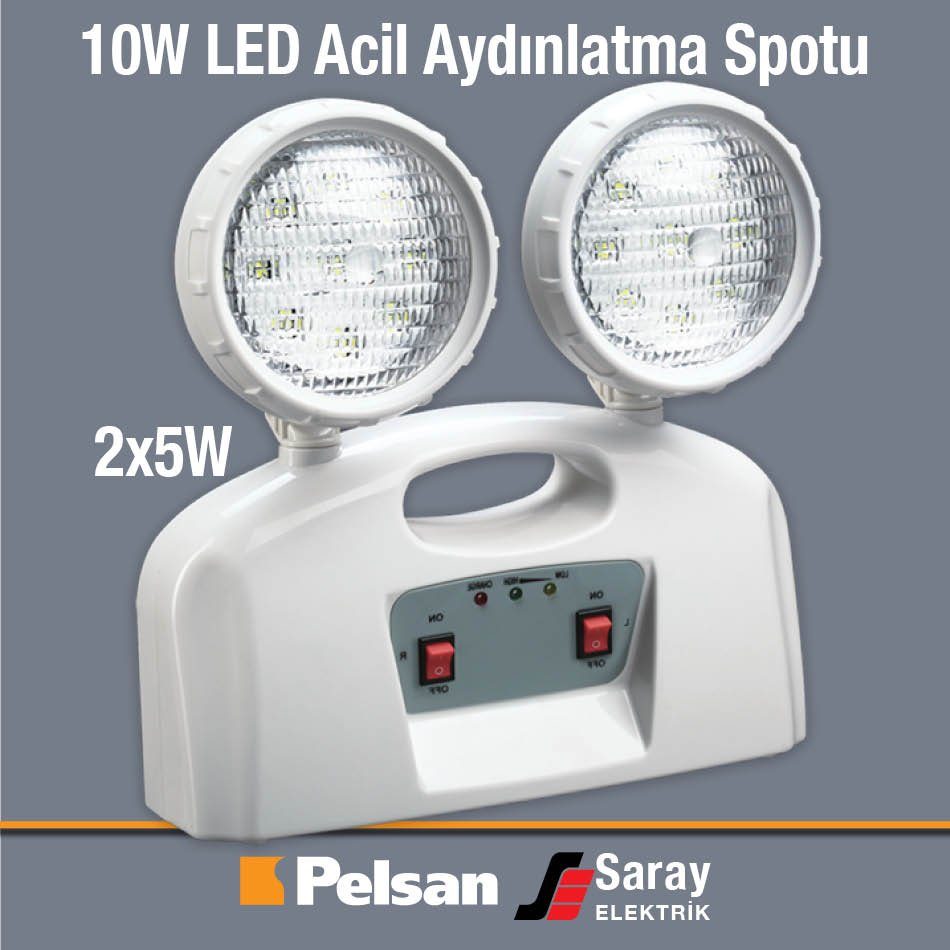 Pelsan 10W Led Acil Aydınlatma Spotu