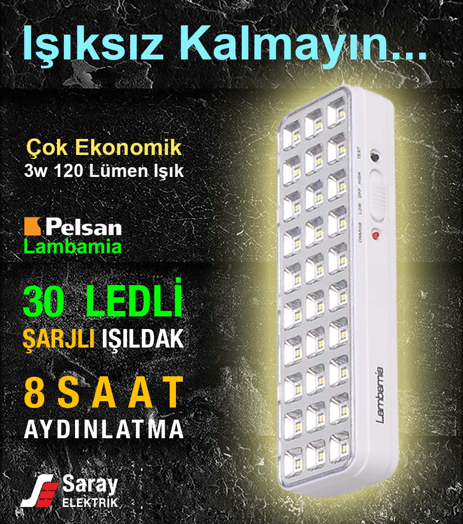 Lambamia 30 Ledli Şarjlı Işıldak