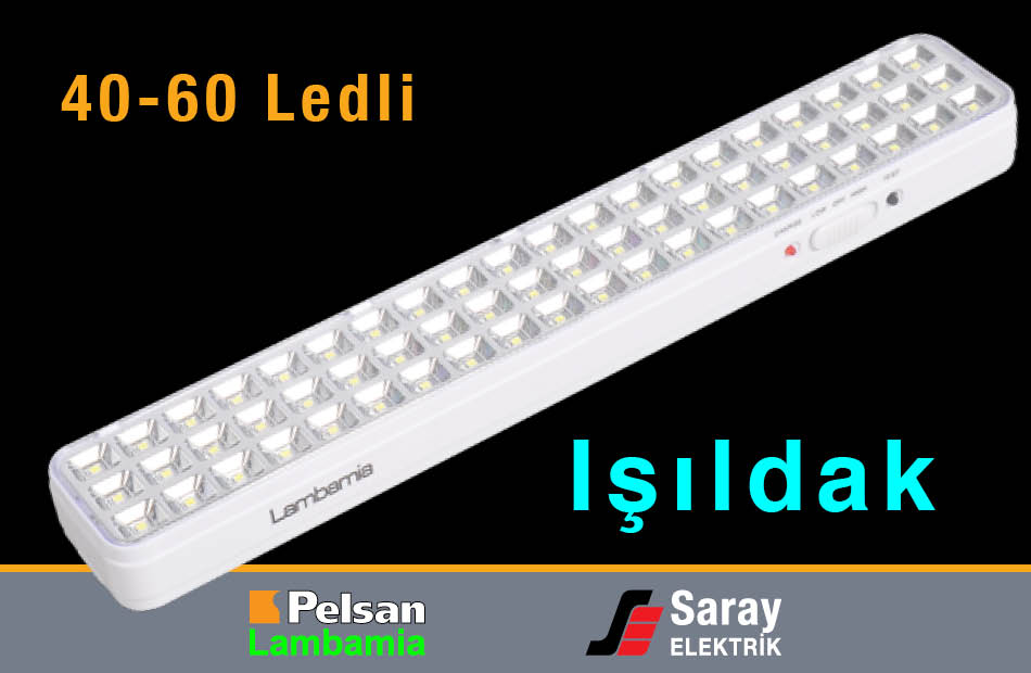 40-60 Ledli Şarjlı Işıldak