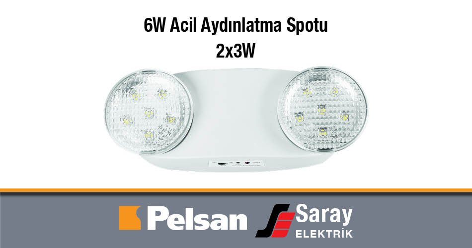 Pelsan 6W Led Acil Aydınlatma Spotu