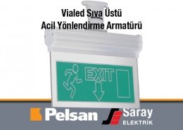 Pelsan Vialed Sıva Üstü Acil Yönlendirme Armatürü