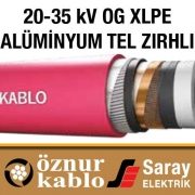 Öznur Kablo 20-35 kV Alüminyum Tel Zırhlı Kablo OG Tek Damarlı XLPE