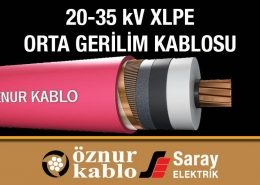 Öznur Kablo 20-35 kV Orta Gerilim Kablosu XLPE Tek Damarlı Cu İletken