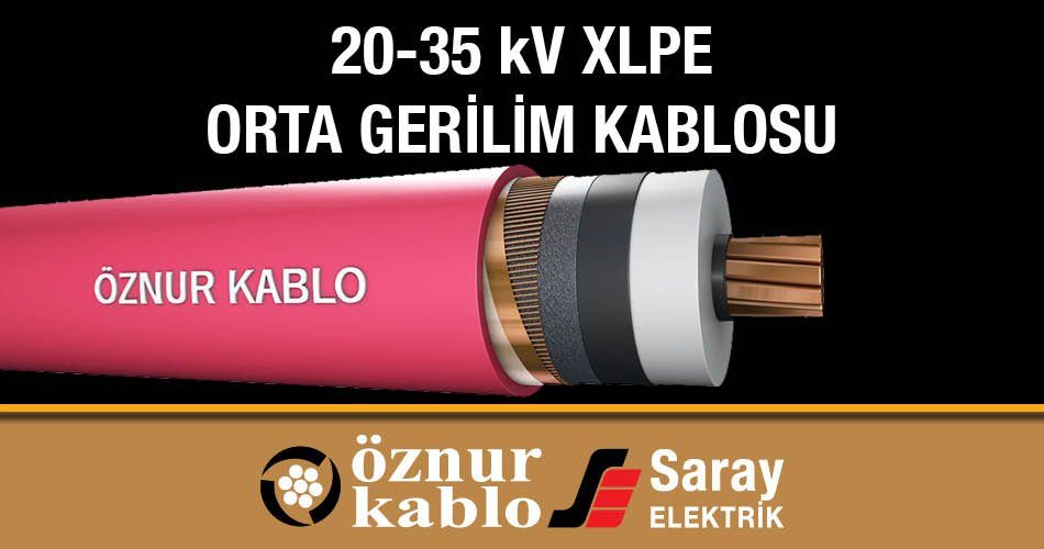 Öznur Kablo 20-35 kV Orta Gerilim Kablosu XLPE Tek Damarlı Cu İletken
