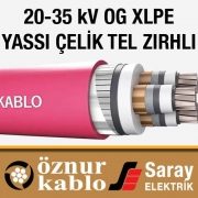 Öznur Kablo 20-35 kv Yassı Çelik Tel Zırhlı Kablolar XLPE İzoleli