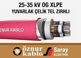 20-35 kV Yuvarlak Çelik Tel Zırhlı OG Kablo Yeraltı Kablosu