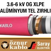 Öznur Kablo 3-6 kV Alüminyum Tel Zırhlı OG Kablo XLPE Tek Damarlı