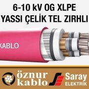 Öznur Kablo 6-10 kV Yassı Çelik Tel Zırhlı OG Kablo XLPE İzoleli