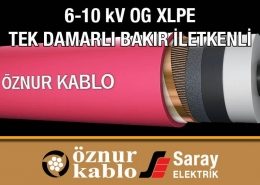 Öznur Kablo 6-10 kV OG XLPE Orta Gerilim Kablosu Bakır İletkenli