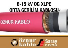 Öznur Kablo 8-15 kV OG XLPE Orta Gerilim Kablosu Tek Damarlı