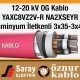 Öznur 12-20 kV Al İletken OG Kablolar YAXC8VZ2V-R NA2XSEYRY