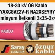 Öznur 18-30 kV Al İletken OG Kablo YAXC8VZ2V-R NA2XSEYRY