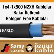Öznur Kablo 1x4-1x500 N2XH Kablolar 0.6/1 kV Halogen Free Tek Damarlı