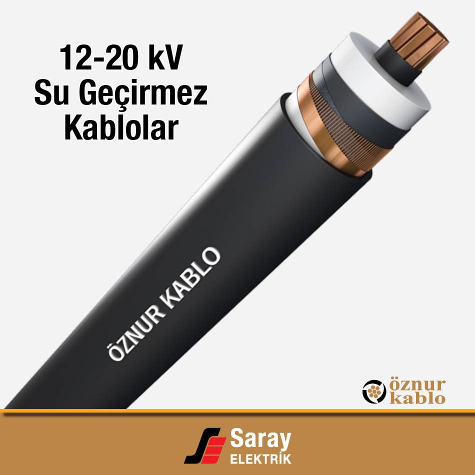 Öznur 12-20 kV Su Geçirmez Kablo XLPE İzoleli N2XS(FL)2Y