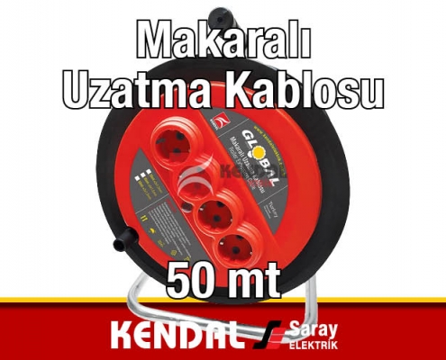 Kendal 50 metre Makaralı Uzatma Kablosu KMK150 50mt 3×1,5 mm2