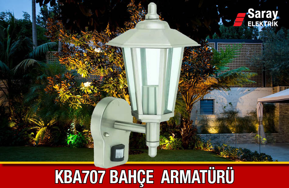 Kendal Elektrik KBA707 Bahçe Armatürü 60W E27 Cam Şeffaf