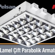 Pelsan 7 lamel Çift Parabolik Armatür