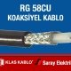 Klas Kablo RG 58CU Koaksiyel Kablo