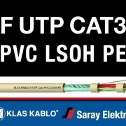 Klas Kablo F UTP Cat3 PVC LSOH PE Data İletişim Kablosu