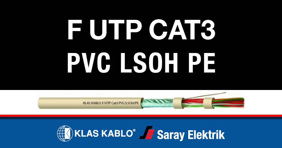 Klas Kablo F UTP Cat3 PVC LSOH PE Data İletişim Kablosu