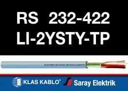 Klas Kablo RS 232 422 KD 4120 LI 2YStY TP PVC/HFFR/PE