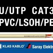 Klas U/UTP Cat3 PVC/LSOH/PE Data Kablosu