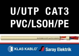 Klas Cat3 PVC/LSOH/PE Data Kablosu