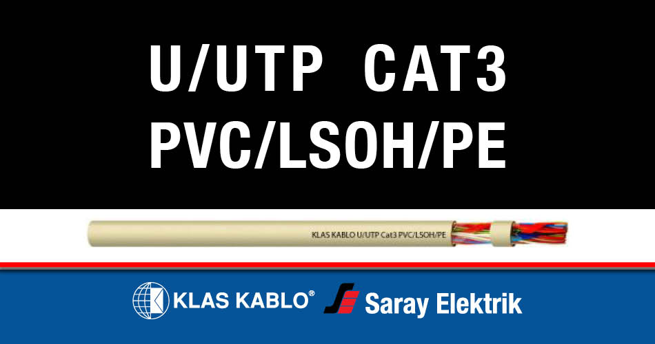 Klas Cat3 PVC/LSOH/PE Data Kablosu