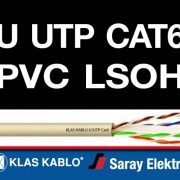 Klas U UTP Cat6 PVC LSOH Lan Kablosu