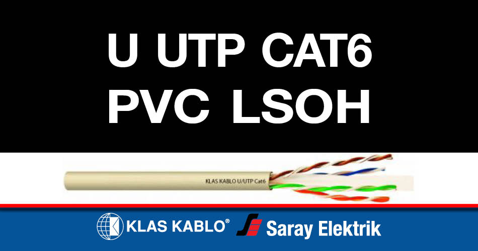 Klas U UTP Cat6 PVC LSOH Lan Kablosu