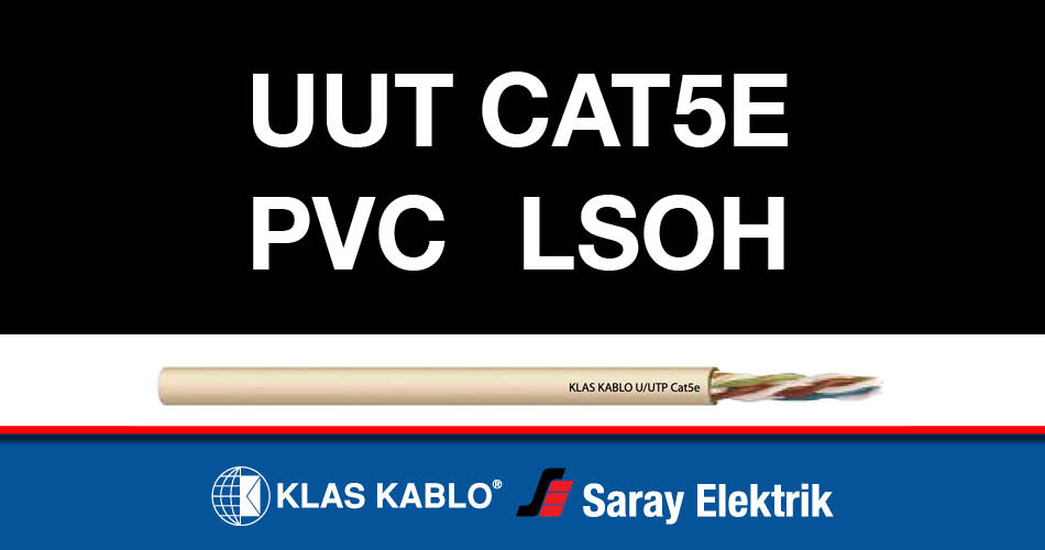Klas kablo U UTP Cat5e PVC LSOH Data iletişim kablosu