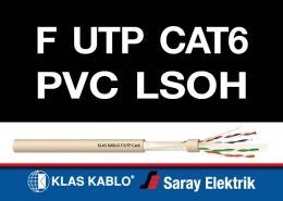 F UTP Cat6 PVC LSOH Data İletişim Kablosu